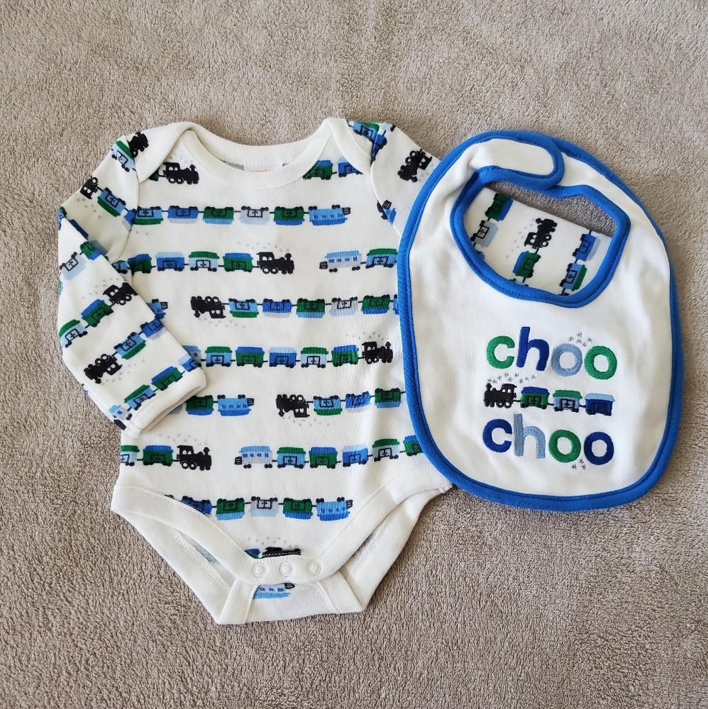 Gymboree baby boy Choo Choo layette set